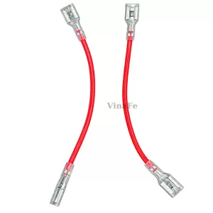 Cáp Điện Bấm Sẵn 2 Đầu Cose FDD6.3mm Dài 100mm Màu Đỏ